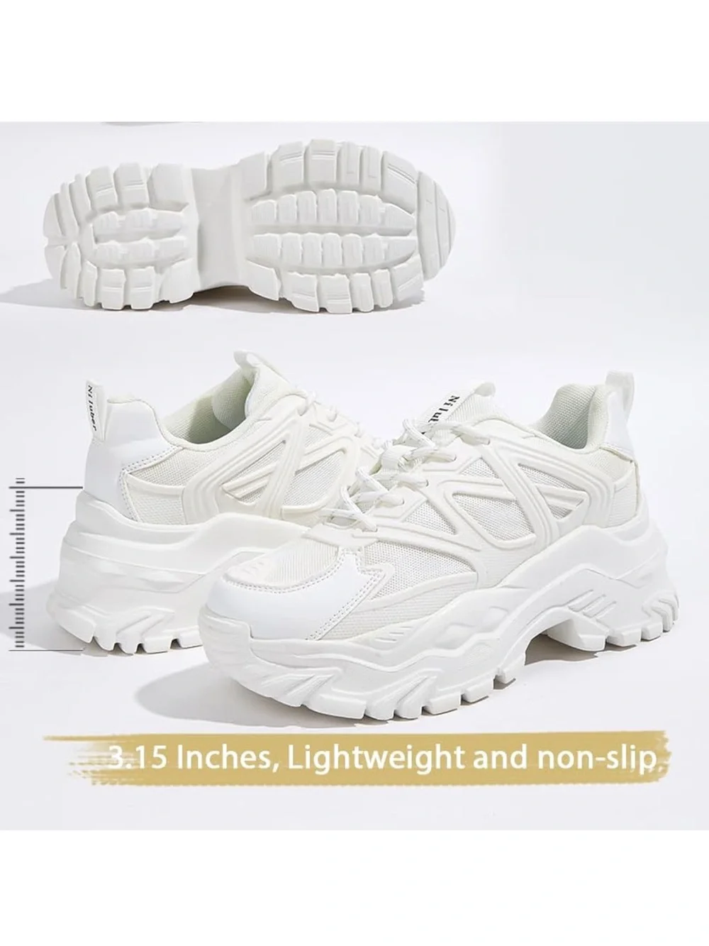 New Chunky Dad Sneakers White Platform Sneakers